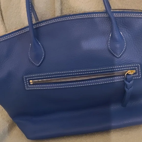 Dooney & Bourke Blue Leather Shoulder Bag - Picture 4 of 6